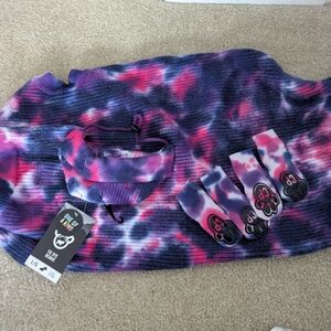 NWT Canadian Pooch Purple Pink Tie Dye Size Large (55-65lbs Dog) Bundle
